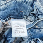 ANINE BING Women's Everly Paper Bag High Waist Jeans in Pond size 24 Photo 8