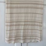 Sézane Sezane Diane Dress Beige Gold Cream Striped Mini Dress Size Medium Quiet Luxury Photo 12