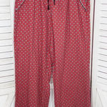 Victoria's Secret Victoria’s Secret Medallion Print Flannel Sleep Lounge Pants Red Large Photo 0