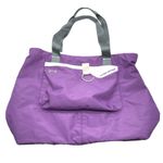 Under Armour Womens Tote Shoulder Bag Zip Closure Purple Photo 0