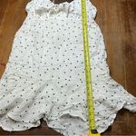 AQUA Bloomingdales White Dress with Black Stars XS Photo 6