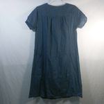 Vicki Blue Vintage Short Sleeve Jean Dress Dark Wash Denim Button Down Size PM Photo 5