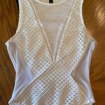 Topshop White Sheer Bodysuit Photo 0