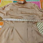 American Vintage Blouse Concepts Size 8 Vintage Gold Long Sleeve Shiny Blouse Top 80s Padding Car Photo 3