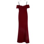 Lulus Lynne Burgundy Off-the-Shoulder Maxi Dress Floor Length Formal Gown Small Photo 4