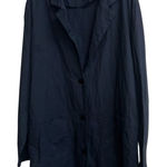 426. Natural by known supply long sleeve linen blend button down blazer Black Size L Photo 0