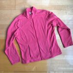 LL Bean Full Zip, Lightweight Fleece Jacket, Pink, Red, Size M Pink Size M Photo 1