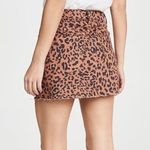 Free People Zip It Up Leopard Cheetah Printed Mini Skirt Size 26 NWT Photo 1