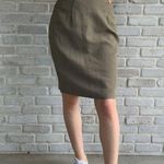 Vintage Pencil Skirt Tan Black Mini Herringbone Sz Small Photo 7