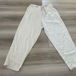 Who What Wear Who What‎ Wear Womens Off White Linen Rayon Paperbag Tie Waist Pants Size Medium Photo 0