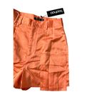 Boohoo Orange Tall High Waist Satin Cargo Shorts Size 4 NEW Photo 2