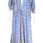 ASOS Prarie dress BEAUTIFUL 10 Deep V open back open lattice shoulder detail Photo 0