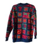 Farm Rio  Crochet Icons Cardigan multicolored size S blue red pink Photo 7