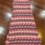 Design History Anthropologie  pink abstract print midi dress size large Photo 3