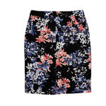 Talbots Floral Pencil Skirt Navy Pink White Blue Size 10 Photo 5