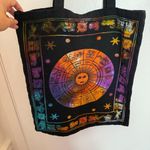 Horoscope Celestial Tote Shopping Bag Black and Multi Color Photo 0