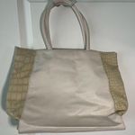 Estée Lauder Vintage Retired Creme Beige Faux Giraffe Print Large Tote Bag Photo 0