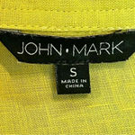 John Mark JOHN-MARK, S, Stand-up collar, slip-over, two shell buttons in front, linen Photo 6