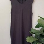 Vince Sleeveless Solid Gray V-Neck Dress Business Professional Minimalist Zip Up Photo 0