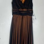 Vintage‎ 90s Y2K Orange Black Mesh Dress Whimsigoth Dark Fairy Goth 12 Babydoll Photo 0