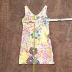 Jade Melody Tam Silk Dress 6 Midi Sleeveless Floral Yellow Summer Event Pastels Photo 5