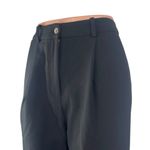 Topshop Black Pleated High Waisted Straight Wide Leg Trousers Dress Pants Size 2 Photo 2