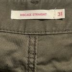 Levi's Levi’s Ribcage Straight Olive Green Pants Size 31 Photo 3