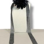 Free People  Royce Flower Choker Black NWT Witchy Necklace Wrap Rhinestones Photo 2