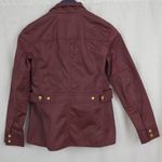 J.Crew  Treated Cotton Dark Crimson Field Coat Style Jacket Petite XS Photo 4