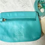 Rowallan Chele Jaclyn Leather Crossbody Purse Bag Blue Curacao Small Photo 4