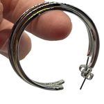 NEW REAL SIMPLE RS silver and gold fashion hoop earrings Photo 9