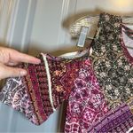 Signature Studio  Multicolor Boho Print Cold Shoulder Top size S Photo 4