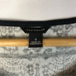 Ann Taylor  Black & White Lace Printed Peplum Short Sleeve Blouse S Photo 3