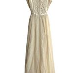 Vintage Boho Fairytale Prairie Ruffle Lace Sweetheart Neckline Maxi Dress Photo 6