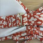 Kona Sol  Size Small Floral Orange Women's Teen Girl Bathing Suit Bikini Swim Top Photo 3