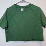 PINK - Victoria's Secret Pink by Victoria’s Secret Green Cropped Shirt Embroidered Dog Size Small Photo 0