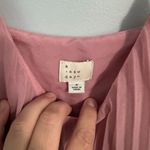 A New Day  Pink Pleated Slinky Tank Top Women's Size Small Sleeveless Thin Straps Photo 2