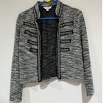 Woman’s Size 8 Black White Jacket Front Rhinestone Accents Photo 0