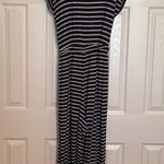 Allison Brittney Wide Leg Jumpsuit - Navy and Gray Striped Women’s Size XL Photo 1
