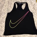 Nike Black Tank Top with Neon Swoosh Photo 0