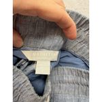 Athleta Cabo Textured Wide Leg Pants Blue 100% Linen Womens Size 0 Nautical Photo 1