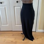 Athleta  Black elastic waist high slit high waist maxi tencel skirt Photo 3