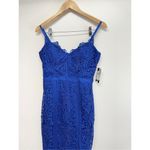 Guess  Dress Size 4 Blue Lace Strappy V Neck‎ Sleeveless NEW Photo 4