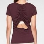 Athleta  Women's Encore Plum Crewneck Athletic Tee Top Size M Photo 1