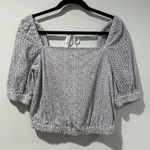 Everlane  Top Women Small Eyelet Puff Sleeve 100% Cotton Preppy Coquette Romantic Photo 0