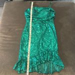 Women’s Green Fully Sequined Short Party Dress Ruffle Hem Corset Back Size 8 NEW Photo 10