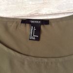 Forever 21  Women’s S/M Olive Green Boxy Cut Blouse Short Sleeve Shirt Size Small Photo 1