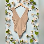 Free People  Keep It Sleek Bodysuit in Tan Photo 2
