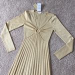 Michael Kors  shimmery gold ribbed knit dress. Xs Photo 3