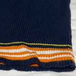 ZARA  | Knit Navy Tank Top with Orange Striped Hem Small Photo 2